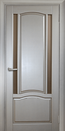 Дверь из массива Гамма окраска по RAL Стекло Сатинат бронза - фото 1